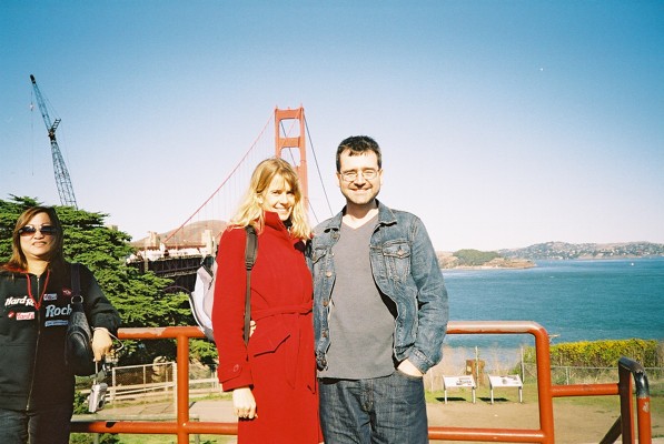 Both of us in San Francisco - everyone had their picture taken here, there was a queue!