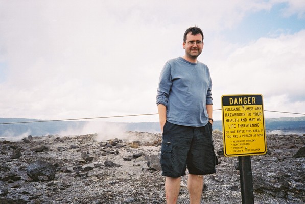 Standing on the edge of the Volcano - those rocks were HOT!