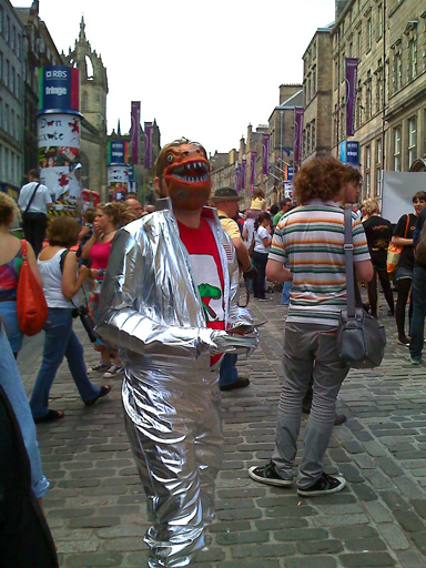 Space Dinosaurs stalk The Royal Mile!
